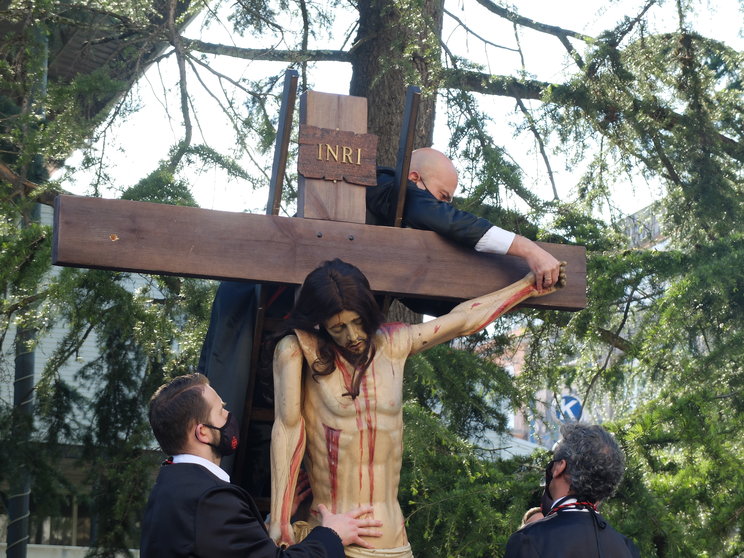 A cerimonia do Desenclavo da Semana Santa de Ferrol, que non se celebraba desde 1916